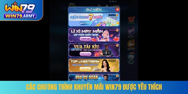 Các chương trình khuyến mãi WIN79 được yêu thích