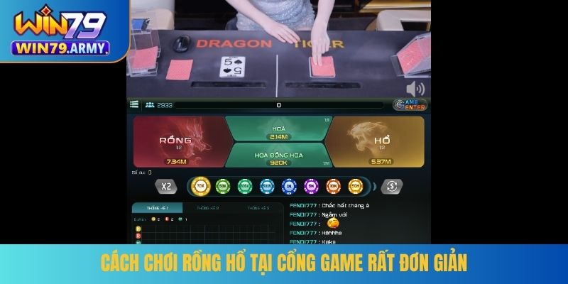 Cách chơi rồng hổ tại cổng game rất đơn giản