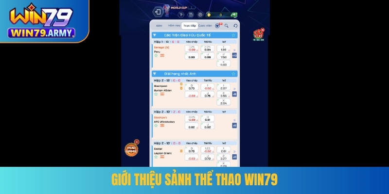 Giới thiệu sảnh thể thao WIN79