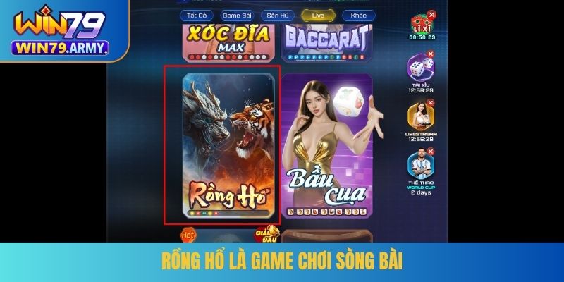 Rồng hổ là game chơi sòng bài
